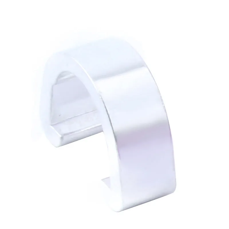Aluminium alloy C-shaped buckle in assorted colours, dimensions 10.2mm by 13mm.