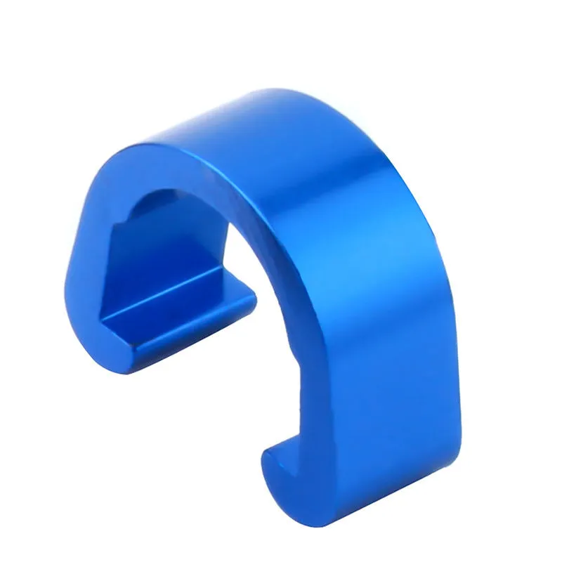 Aluminium alloy C-shaped buckle in assorted colours, dimensions 10.2mm by 13mm.