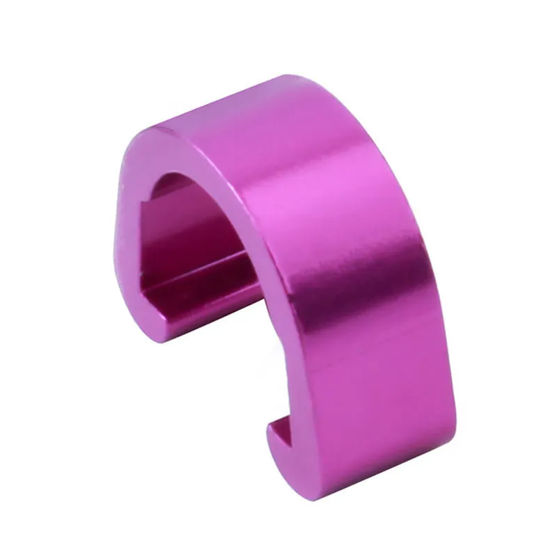 Aluminium alloy C-shaped buckle in assorted colours, dimensions 10.2mm by 13mm.