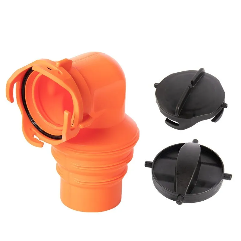 90 degree sewage hose elbow joint for caravan waste drainage systems showing right-angle bend