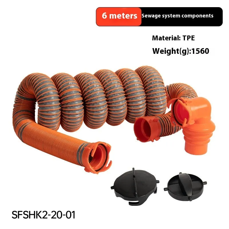 90 degree sewage hose elbow joint for caravan waste drainage systems showing right-angle bend