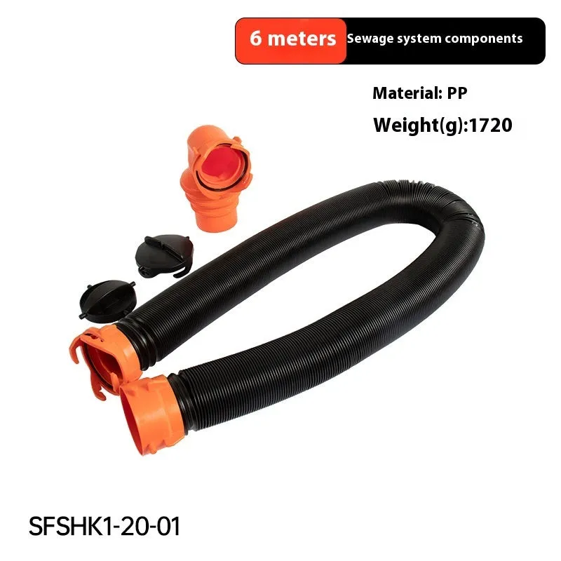 90 degree sewage hose elbow joint for caravan waste drainage systems showing right-angle bend