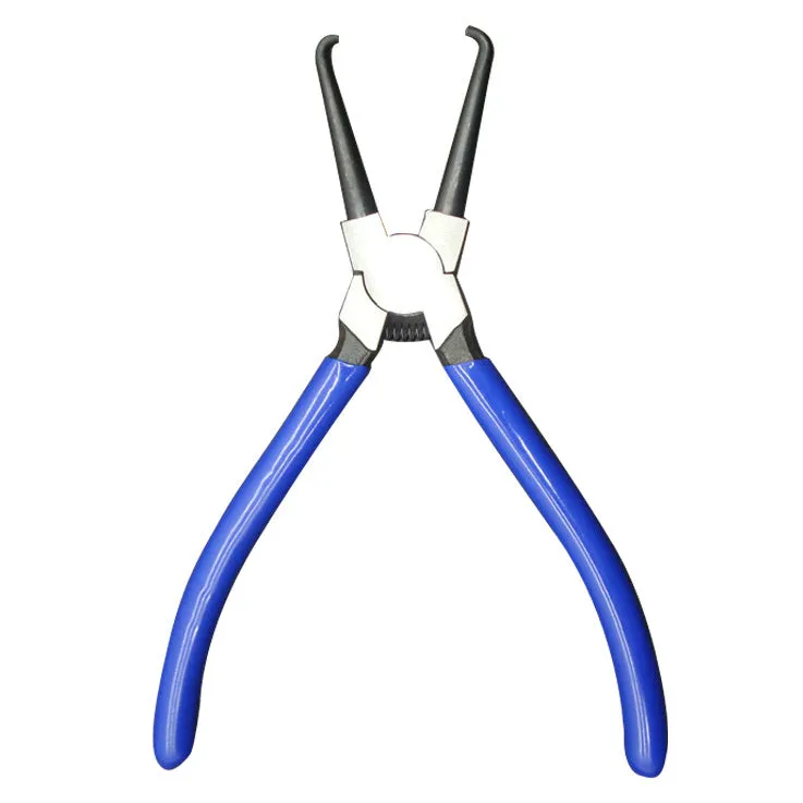 Caliper tubing pliers in iron with rubber handles, two sizes shown for fuel pipe connector removal