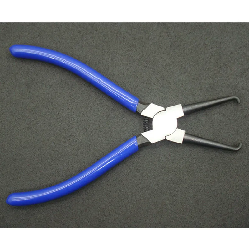 Caliper tubing pliers in iron with rubber handles, two sizes shown for fuel pipe connector removal