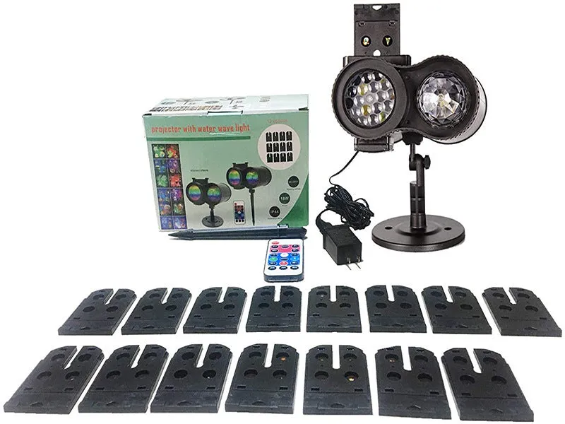 Outdoor waterproof double tube LED light displaying animated water pattern effects.