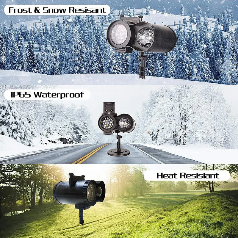 Outdoor waterproof double tube LED light displaying animated water pattern effects.