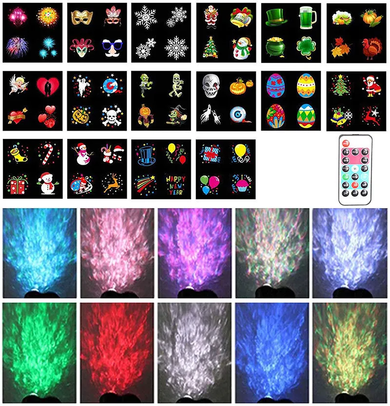 Outdoor waterproof double tube LED light displaying animated water pattern effects.