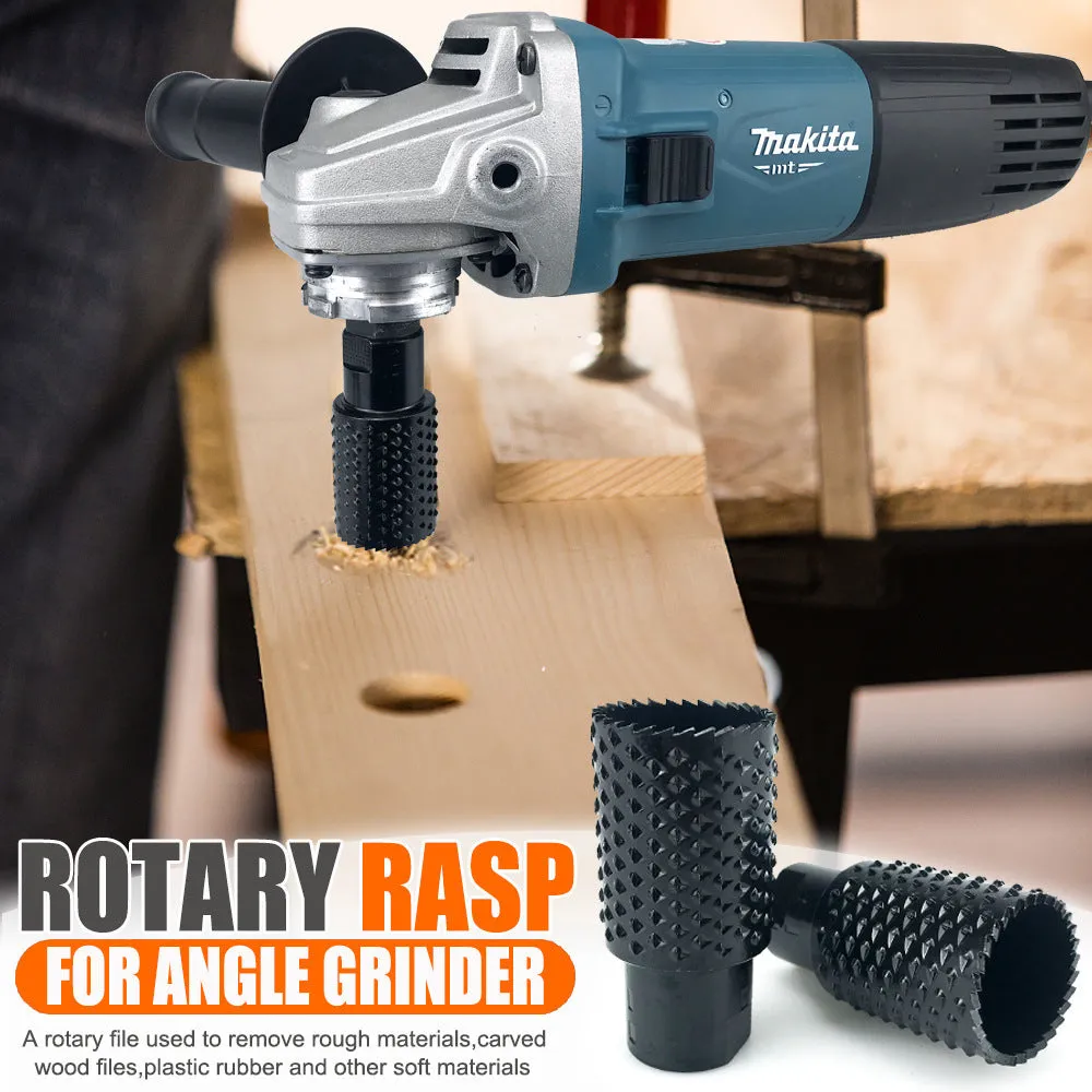 Angle grinder grinding head with spherical shape for woodworking tasks