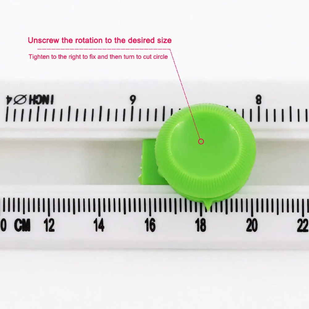 Green or orange plastic round cutter paper knife for cutting A3 size paper in office and school settings