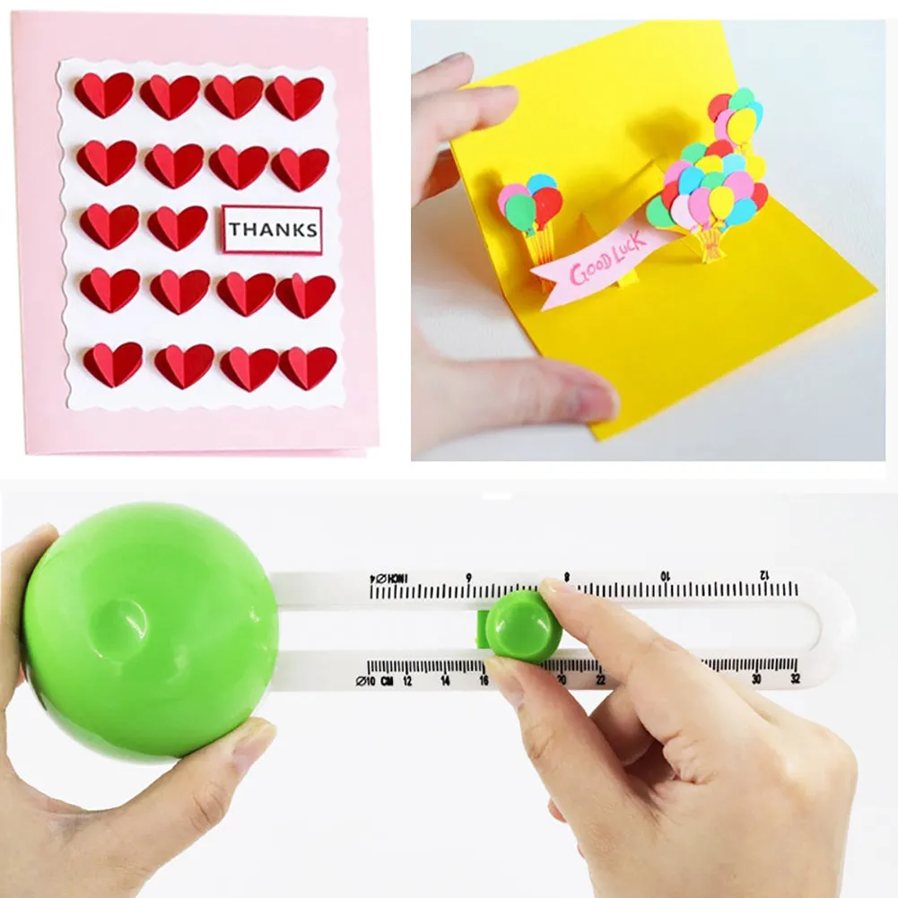 Green or orange plastic round cutter paper knife for cutting A3 size paper in office and school settings