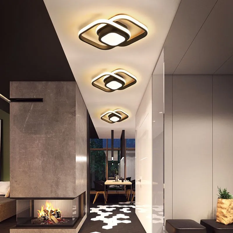 LED corridor ceiling light with silicone shade, rectangular bay window shape, white frame