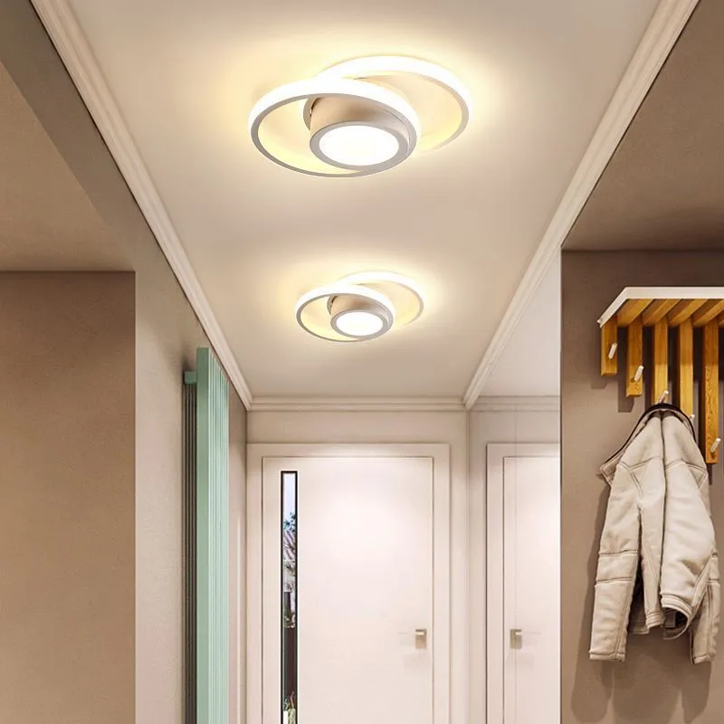 LED corridor ceiling light with silicone shade, rectangular bay window shape, white frame