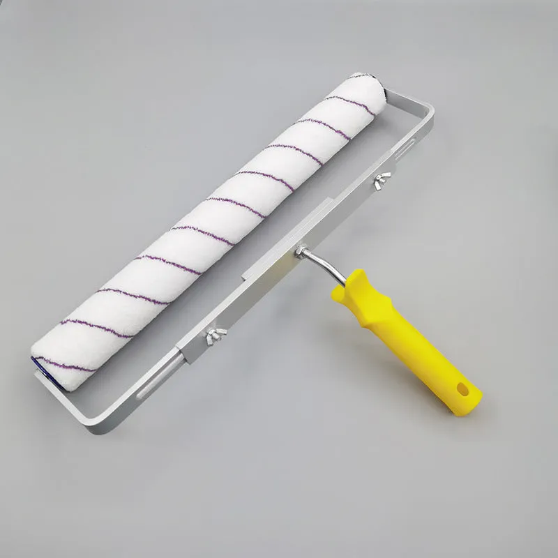 18-inch paint roller with three brush head types: long hair 18mm, medium hair 9mm, and short hair 6mm for wall painting