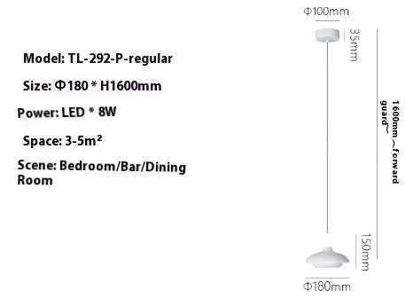 Adjustable Nordic pendant light in moon white or obsidian black with lifting mechanism