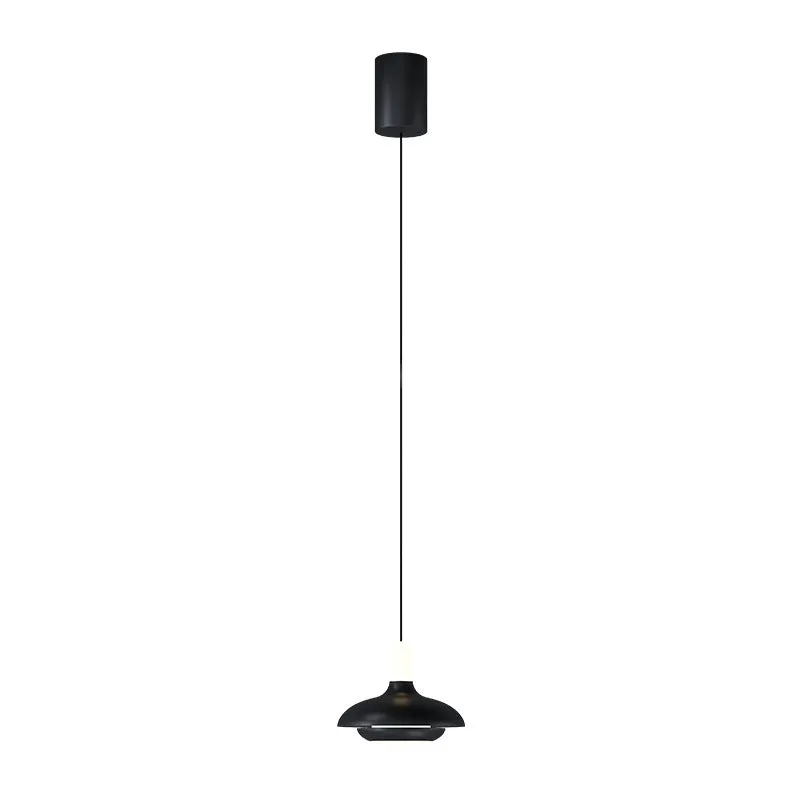 Adjustable Nordic pendant light in moon white or obsidian black with lifting mechanism