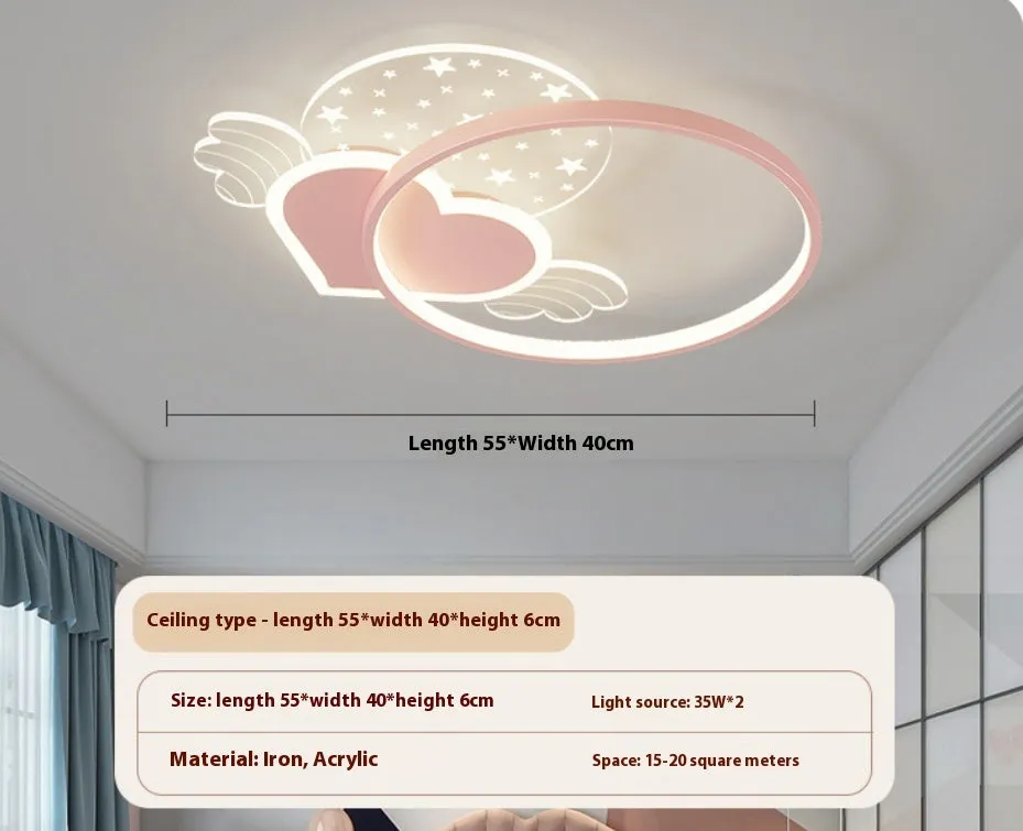 Creative moon XINGX cloud children's room ceiling lamp with tri-colour dimming in blue finish
