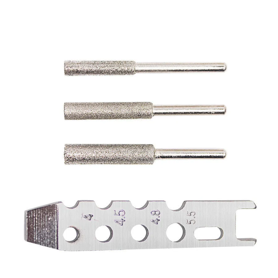 Electric chain grinder saw blade grinding accessories set with 70mm x 50mm grinding wheel