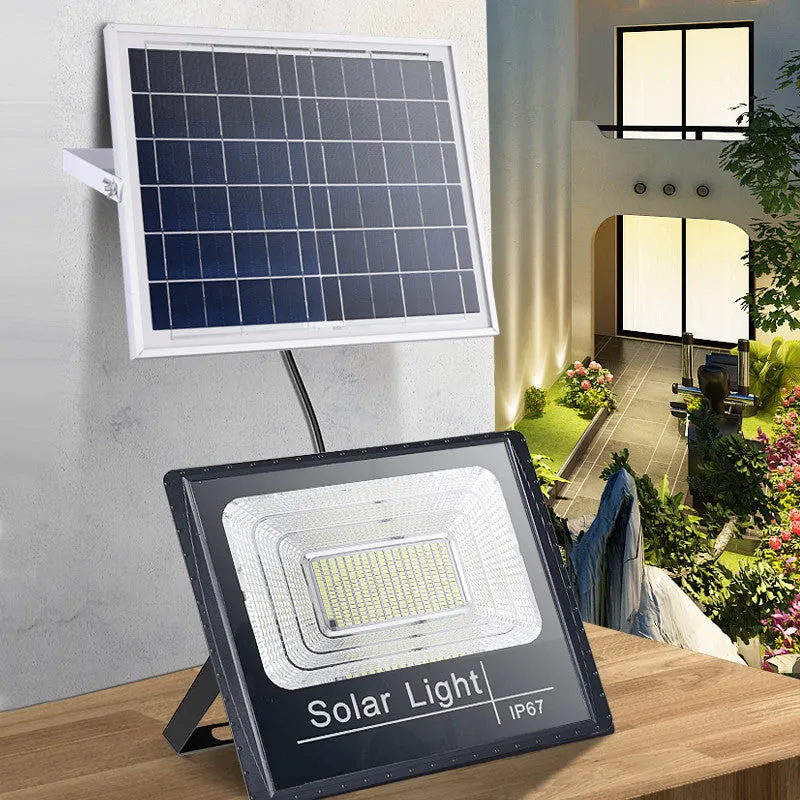 Solar garden light with modern Chinese design showing 5 metre length LED illumination for outdoor use