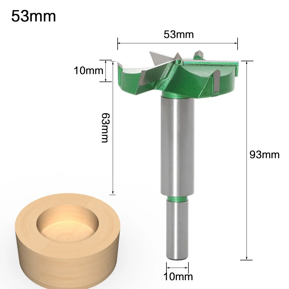 Three-edge cemented carbide woodworking hole opener milling cutter with size options