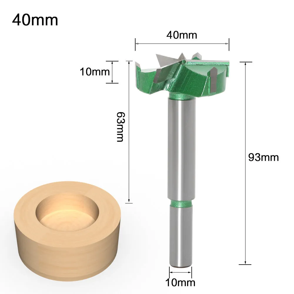 Three-edge cemented carbide woodworking hole opener milling cutter with size options