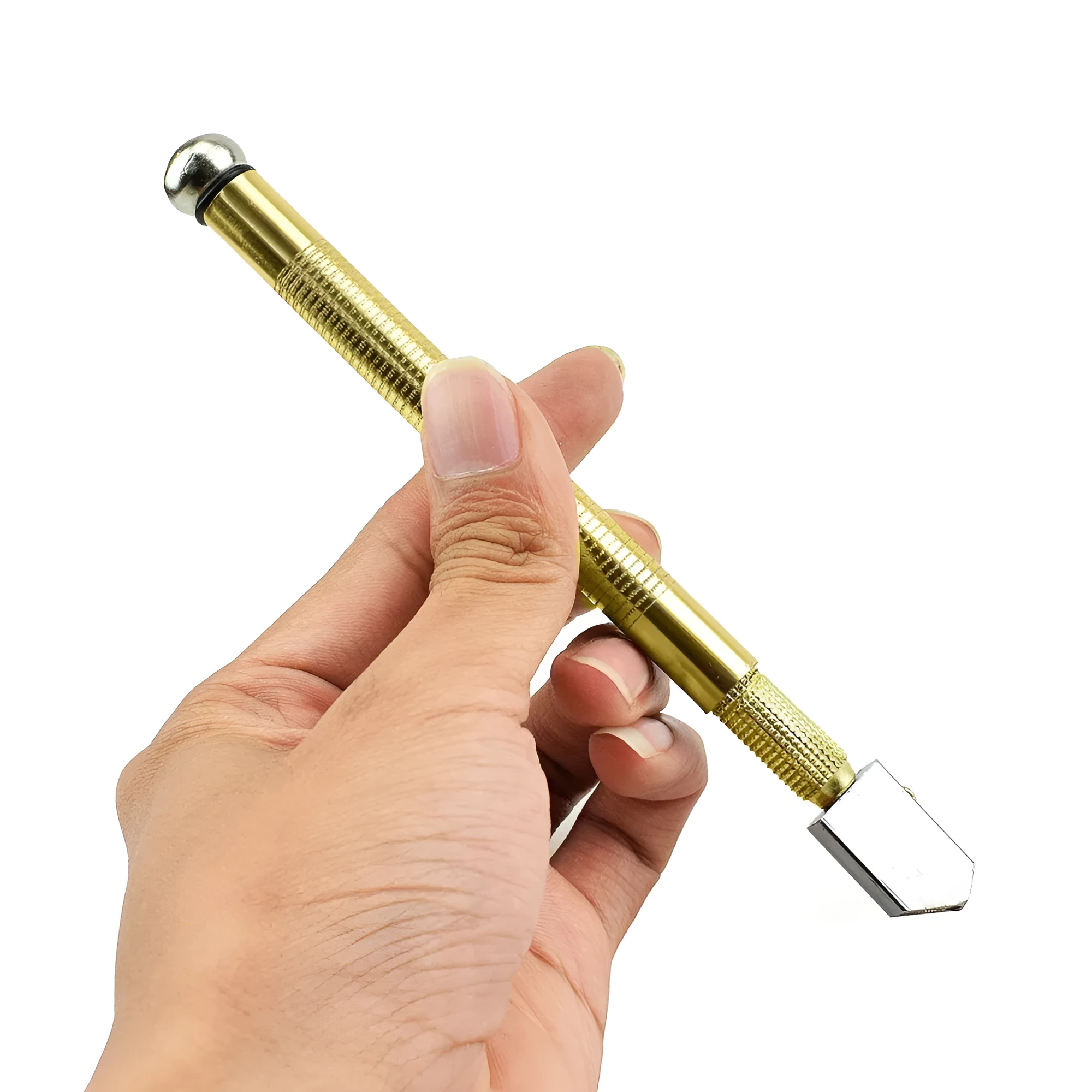 Handheld metal glass cutter with carbide wheel for cutting 5-12mm thick glass.
