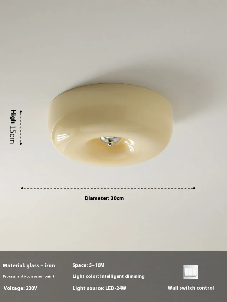 Cream coloured American style bedroom ceiling light with a three-colour light function.