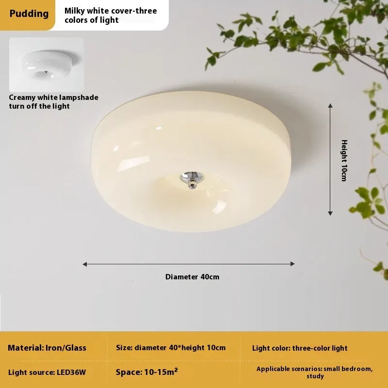 Cream coloured American style bedroom ceiling light with a three-colour light function.