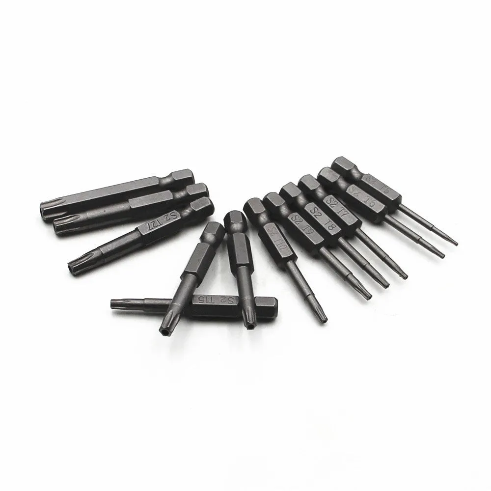 Hexagon handle magnetic screwdriver bit set with 50mm, 75mm, and 100mm alloy steel bits