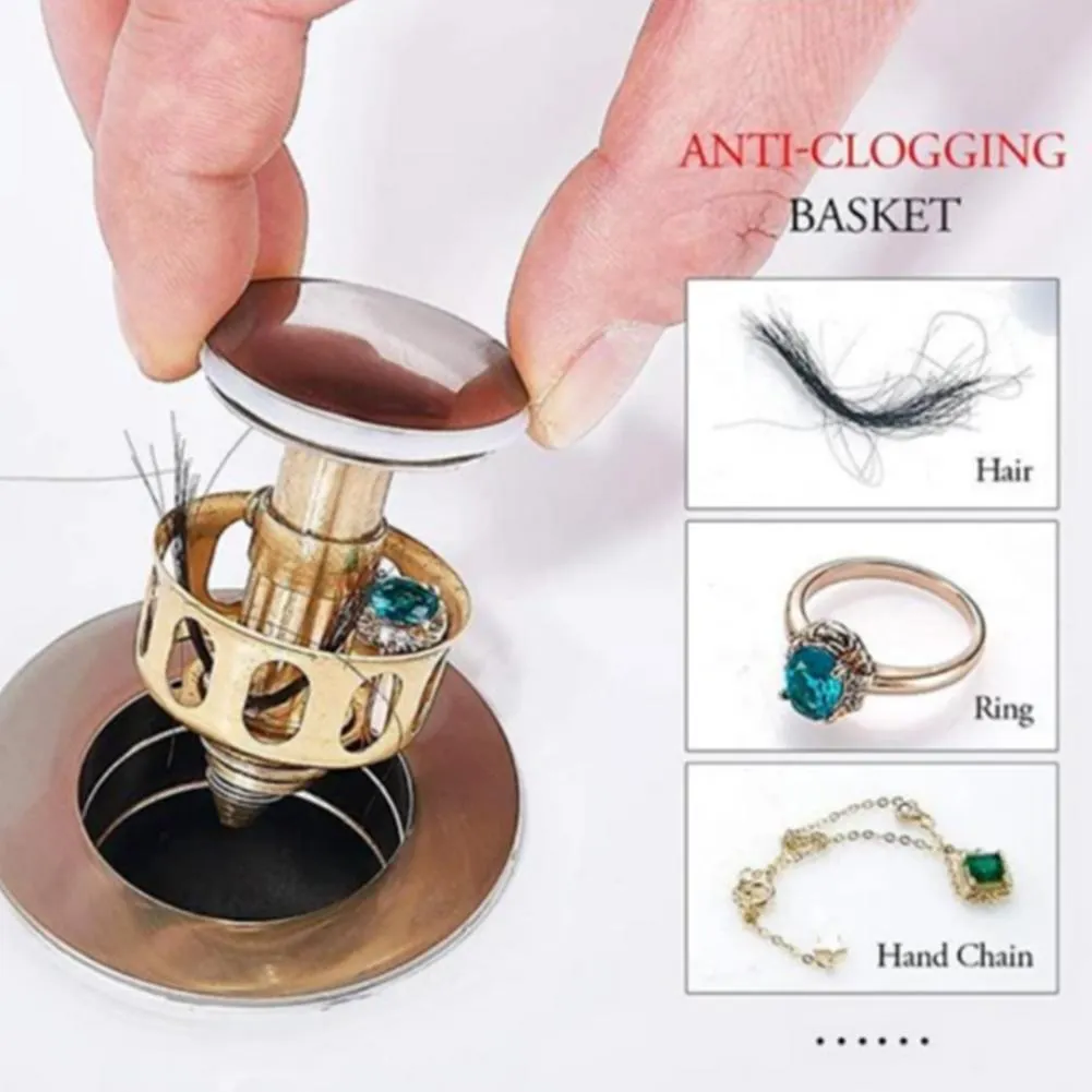 White copper kitchen sink filter element with manual press bounce for single basin artificial stone countertops