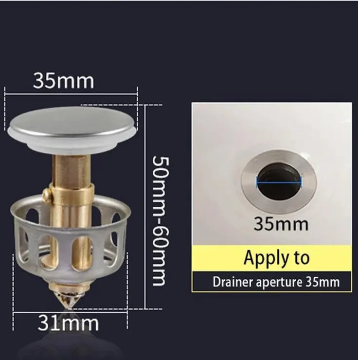 White copper kitchen sink filter element with manual press bounce for single basin artificial stone countertops