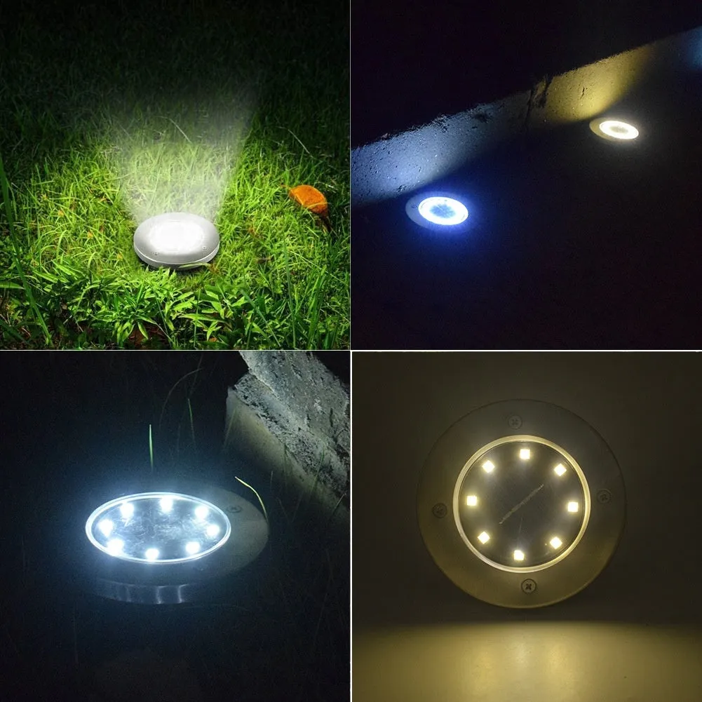Stainless steel solar underground garden lamp for pathway lighting