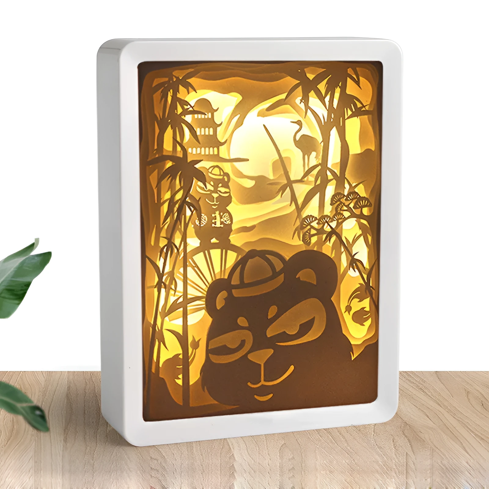Decorative night lamp with plastic holder, compact size, modern style, available in multiple colour options