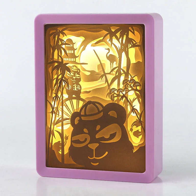 Decorative night lamp with plastic holder, compact size, modern style, available in multiple colour options