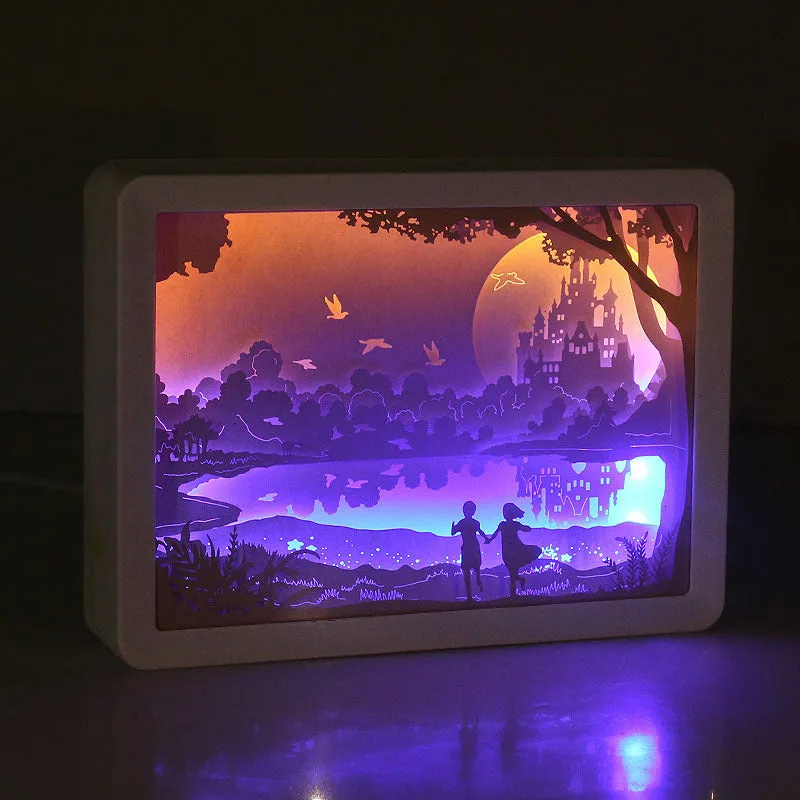 Decorative night lamp with plastic holder, compact size, modern style, available in multiple colour options