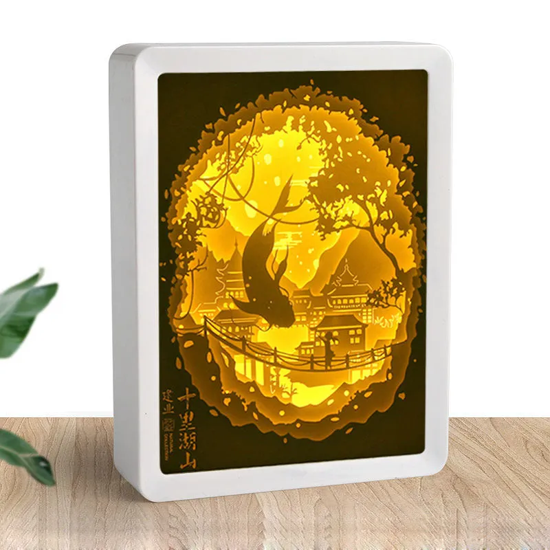 Decorative night lamp with plastic holder, compact size, modern style, available in multiple colour options