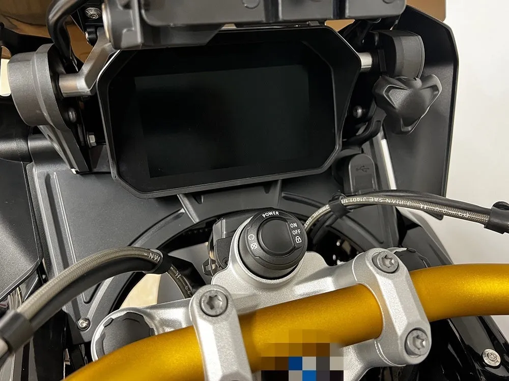 Black motorcycle cockpit fairing panel for BMW R1250GS and R1200GS models