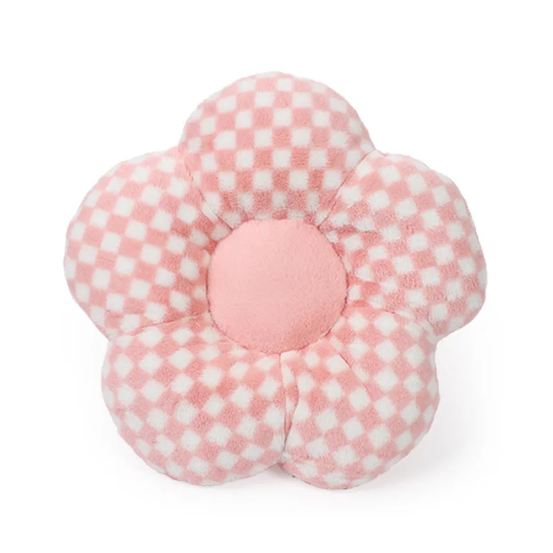 Plaid automotive headrest neck pillow with Pp cotton filling for car seat comfort
