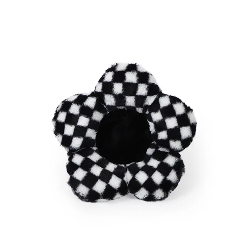 Plaid automotive headrest neck pillow with Pp cotton filling for car seat comfort