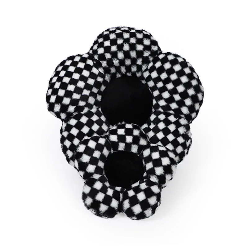 Plaid automotive headrest neck pillow with Pp cotton filling for car seat comfort