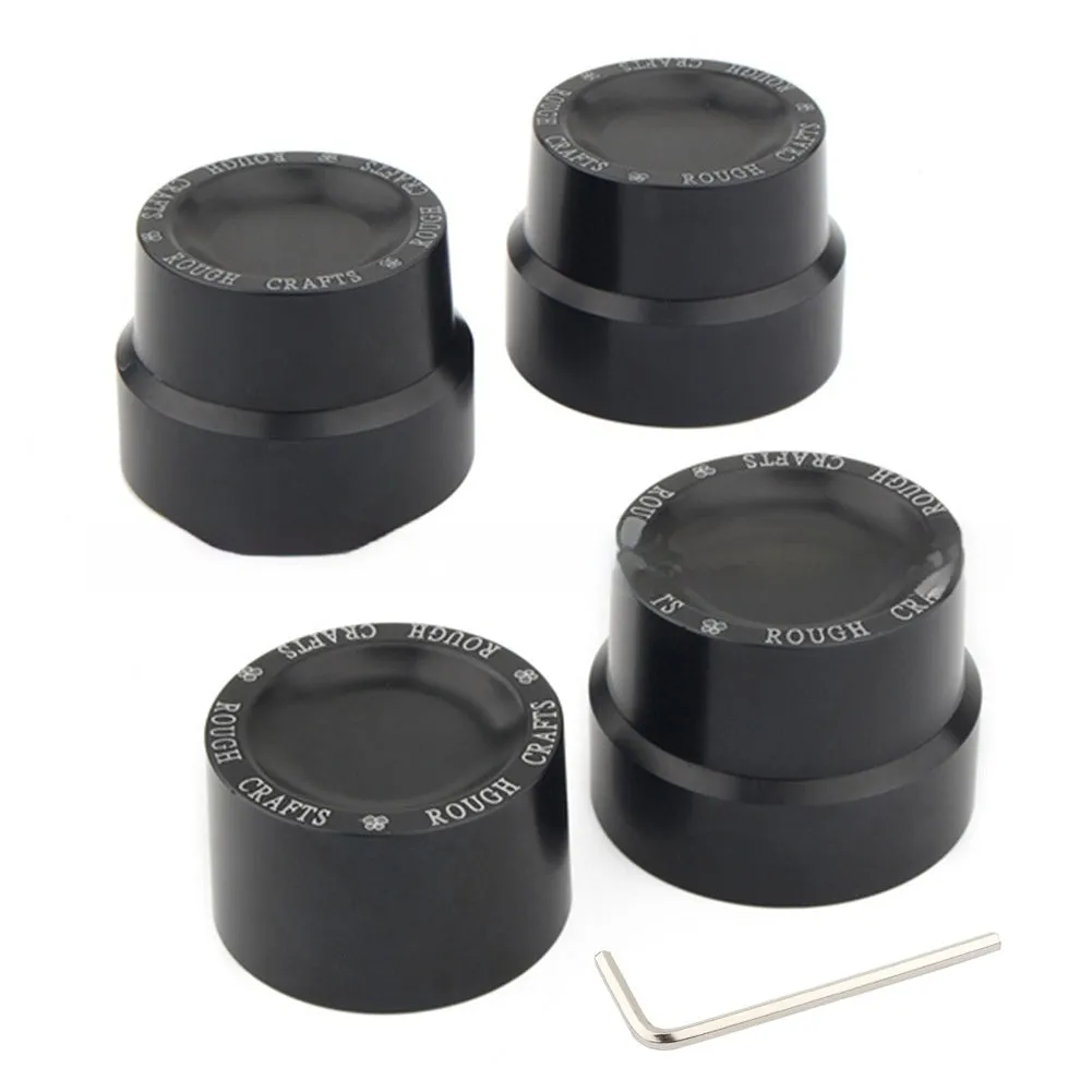 Black CNC aluminium front and rear axle decorative cap for Harley-Davidson Sportster and Street motorcycles
