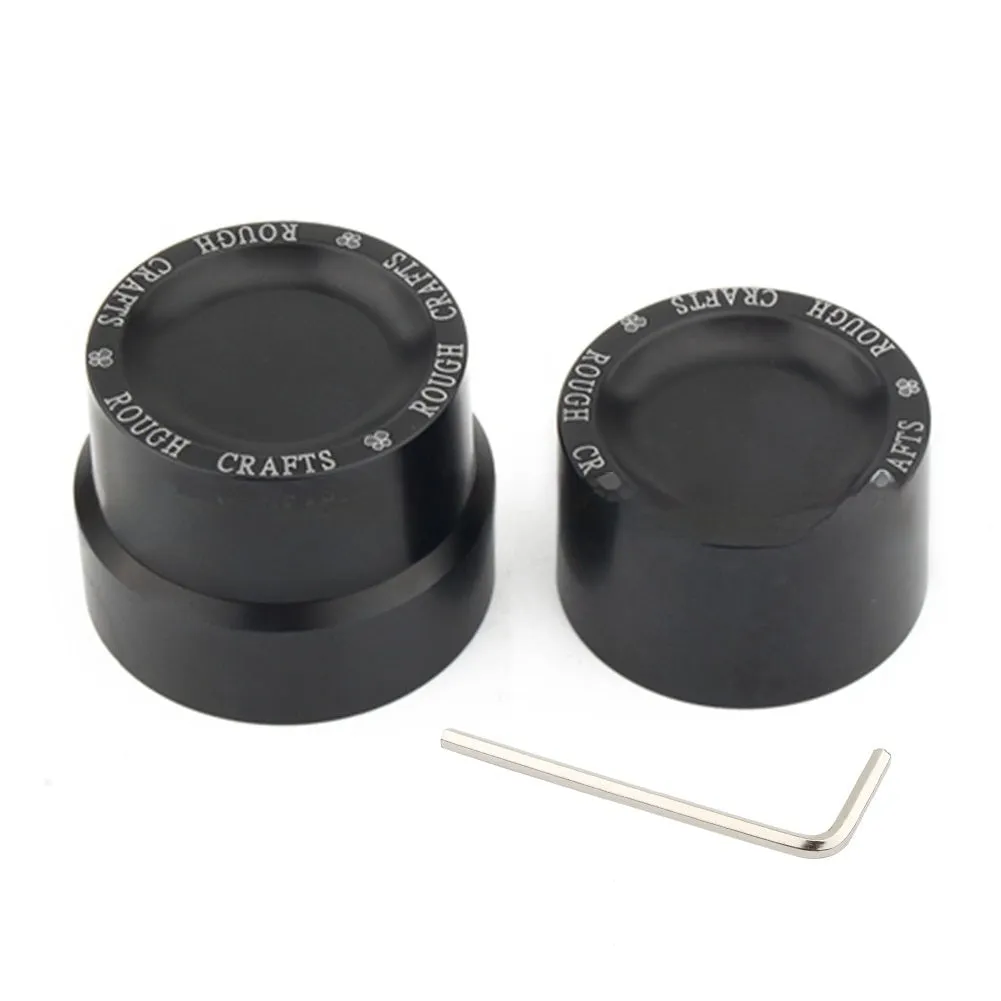 Black CNC aluminium front and rear axle decorative cap for Harley-Davidson Sportster and Street motorcycles