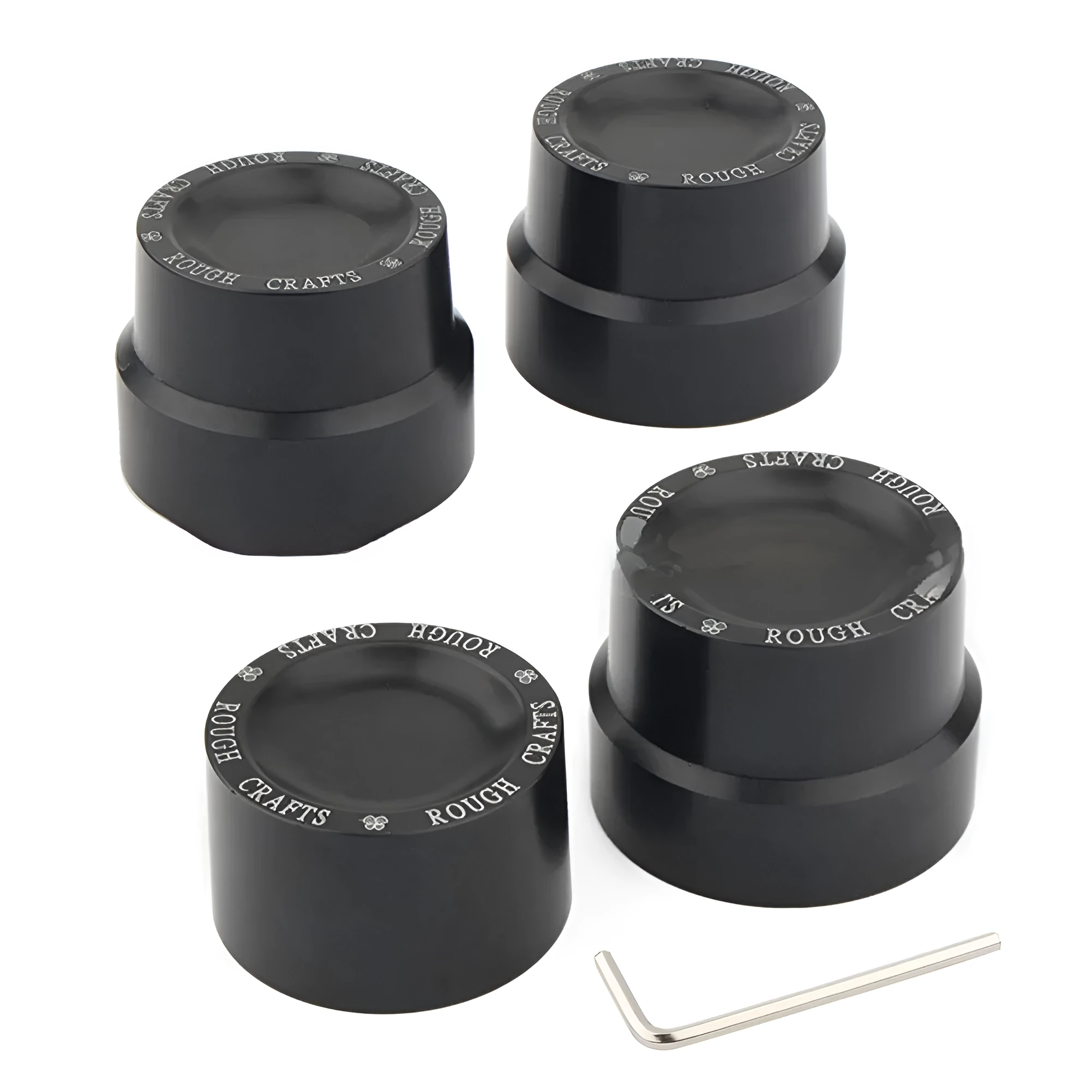 Black CNC aluminium front and rear axle decorative cap for Harley-Davidson Sportster and Street motorcycles