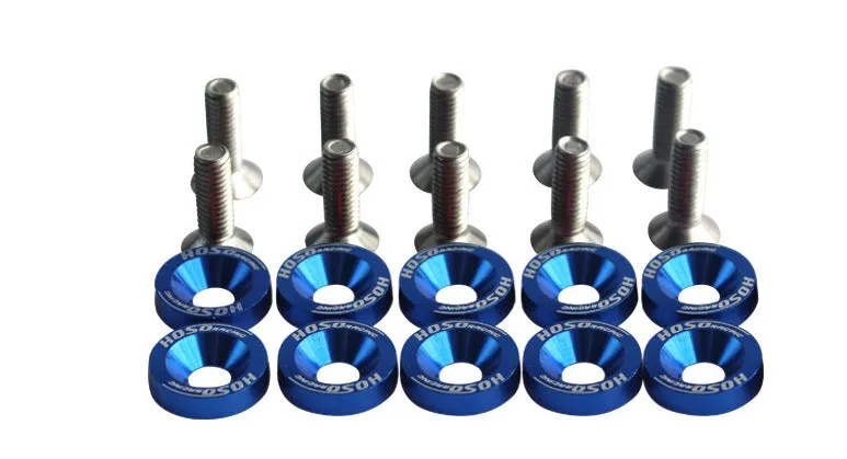 Car modification gasket screw washer kit showing 10 pieces in selected colour option