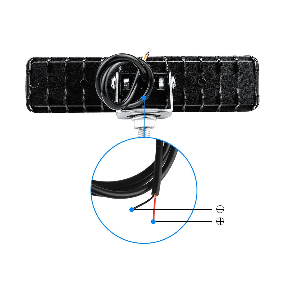 Set of four rectangular aluminium LED work lights for car and truck modification