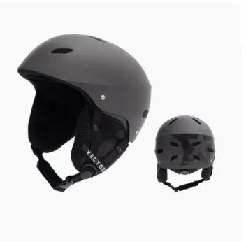 Men's protective ski helmet with ABS shell and EPS liner shown in blue and white heart design.