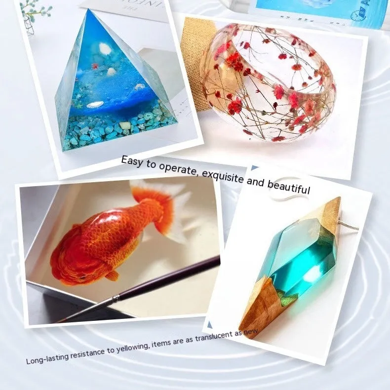 Epoxy Resin 31 crystal clear glue in 1kg bottle for DIY crafting projects