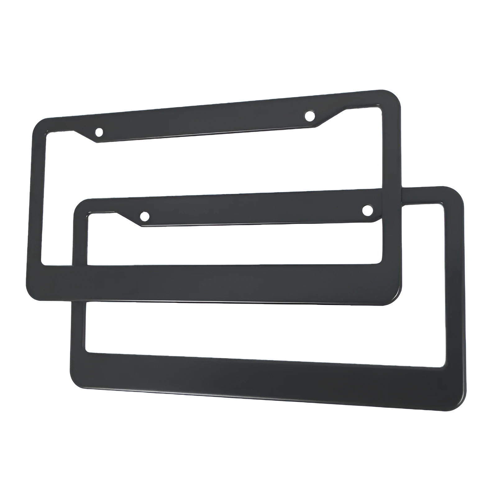 Aluminium alloy license plate frame for American cars in black and silver finishes