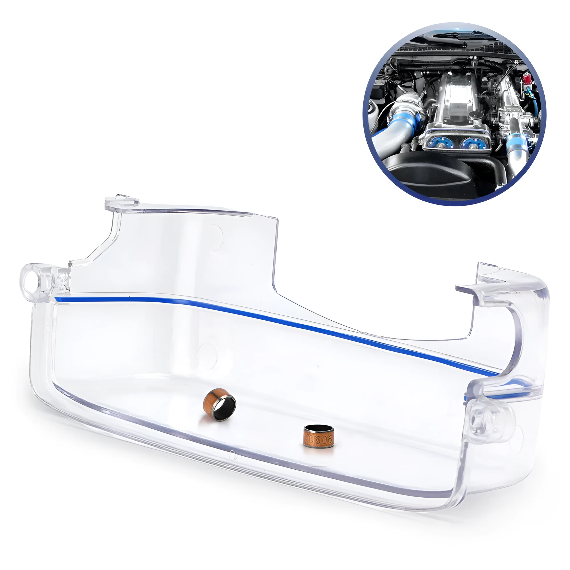 Transparent plastic car gear shift surround cover for Lexus and Toyota models.