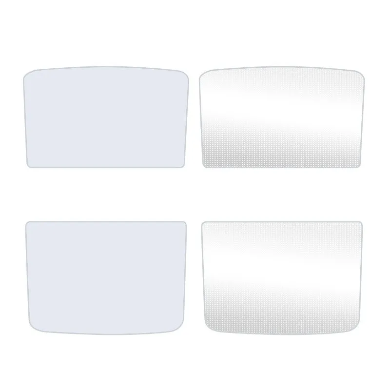 Ice crystal skylight sun visor automotive accessory in silver tape with beige or black pattern options