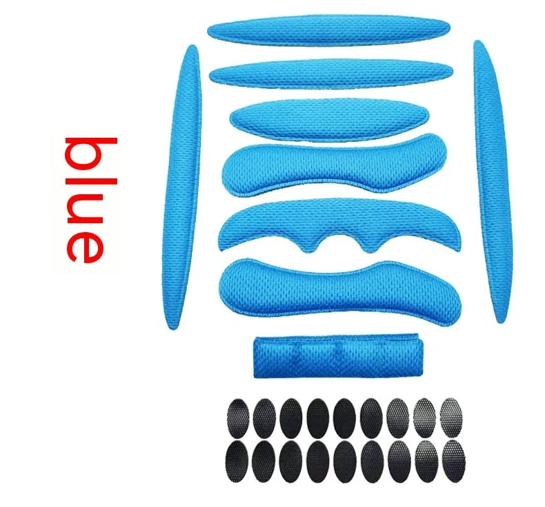 Universal cycling helmet breathable sponge liner with Velcro chin strap in multiple colours